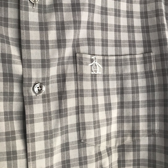 Men’s Grey Plaid Button Down Shirt - Picture 4 of 6